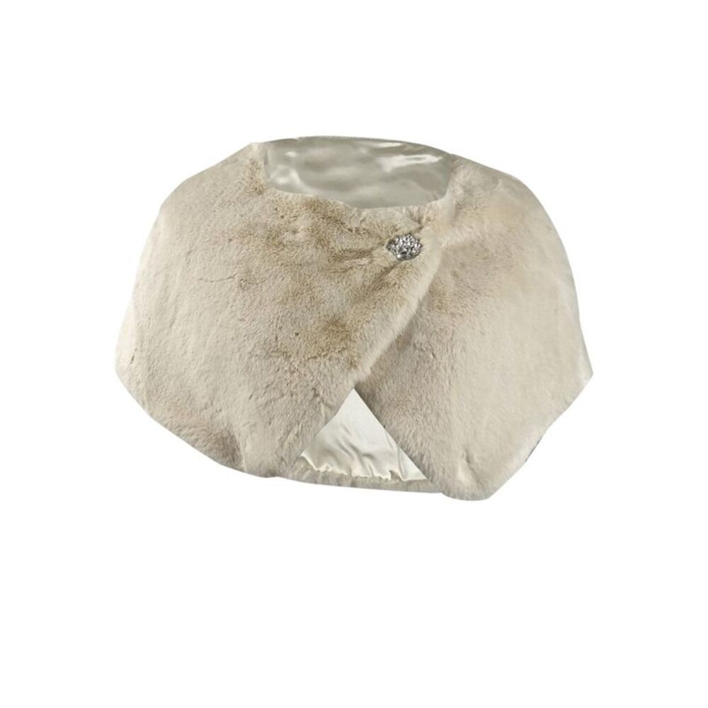 Tahari ASL Women's Faux-Fur Shrug Jacket - Champagne